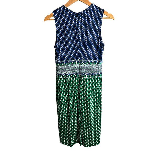 Diane Von Furstenberg Evita Dress Blue Green Size 2 - Picture 4 of 5